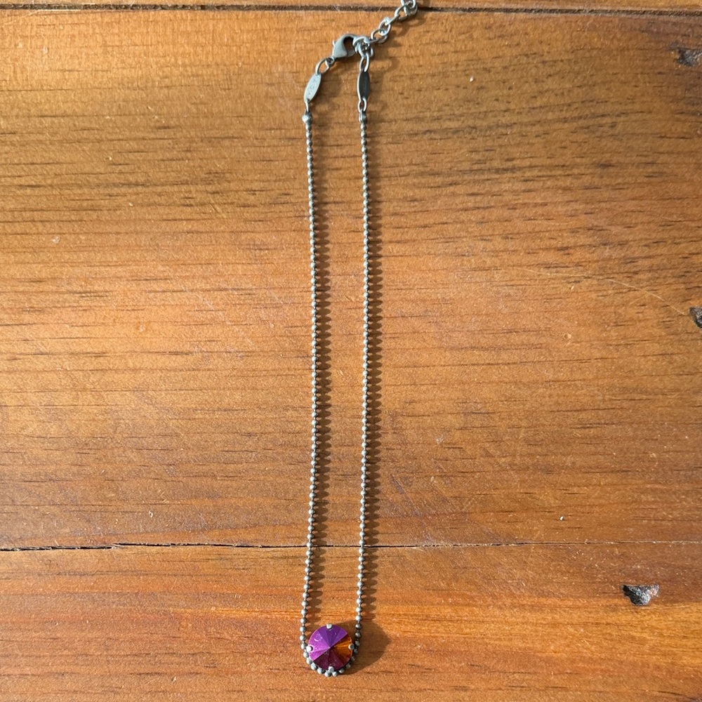 Sabika Purple Crystal Necklace